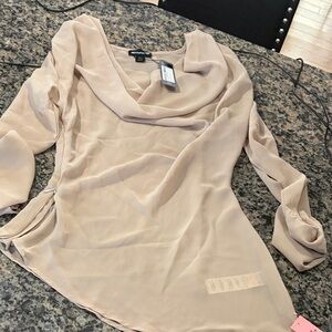 PrettyLittleThing Soft Beige Blouse